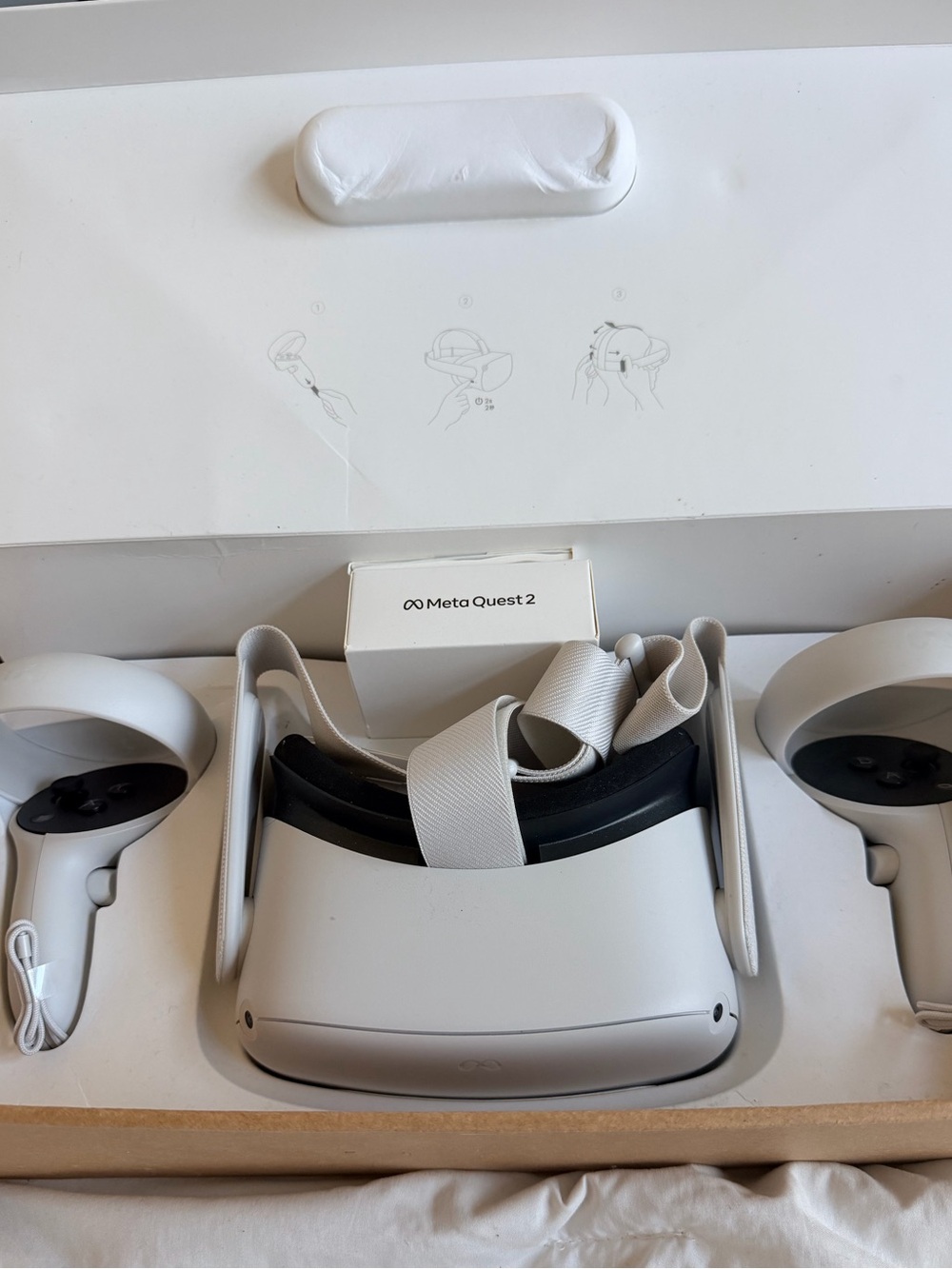 Meta Quest 2 Standalone VR Headset with Touch Controllers — White